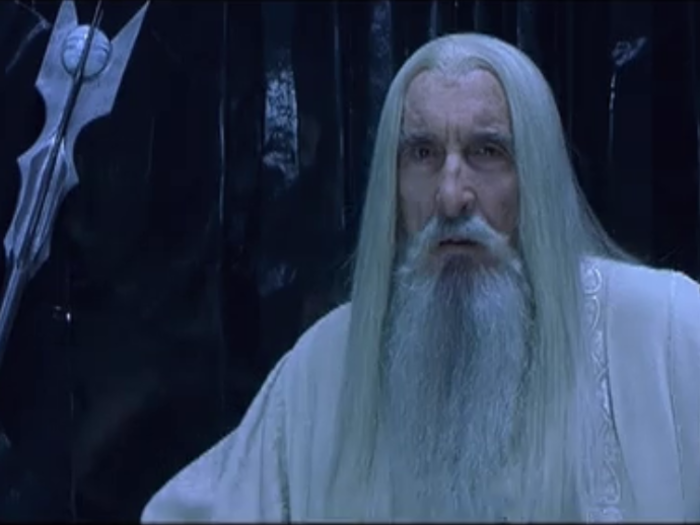 Obvious similarities exist between Saruman — a wizard who creates an Orc army from blood and iron — and Adolf Hitler.