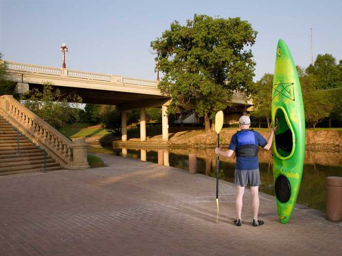 Joggers and runners should skip the hotel gym and visit Buffalo Bayou, a waterway that runs through the city alongside a multitude of parks and trails, including a 30,000-square-foot skate park and the Waugh Bridge Bat Colony. The 10-mile stretch is perfect for getting to know the city.