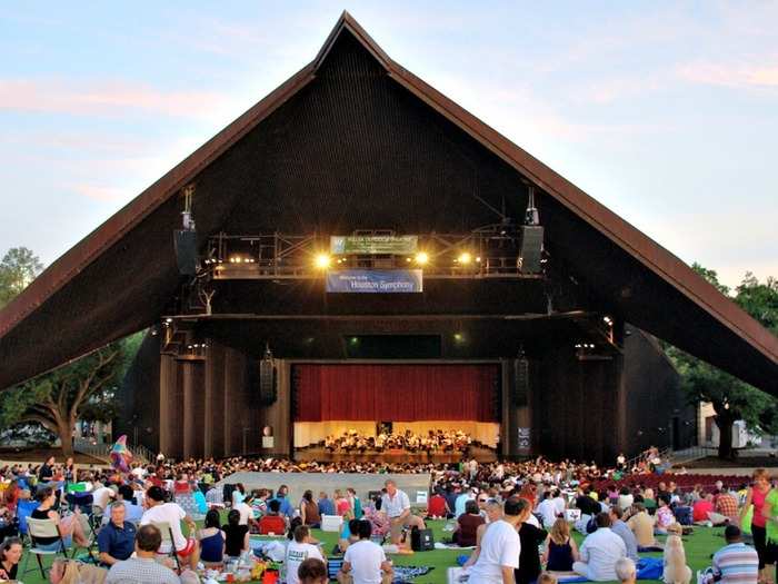 Flying solo for the night? Head to the Miller Outdoor Theater in Hermann Park, which hosts free musical and theatrical performances  almost nightly for eight months a year. At 90 years old, the outdoor theater is a Houston staple.