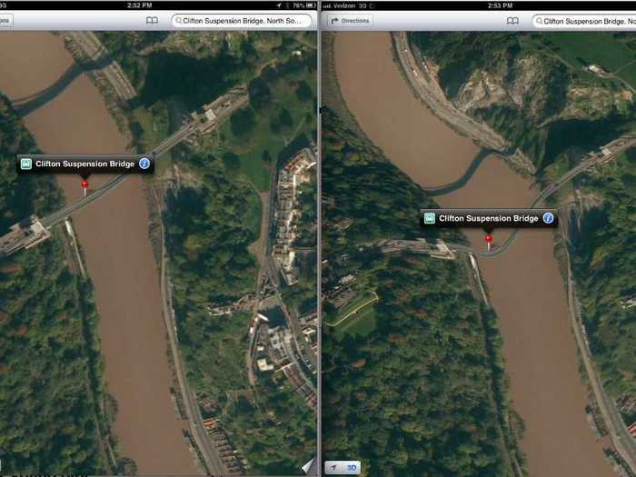 Then: Clifton Suspension Bridge had a heavy load in 3D.