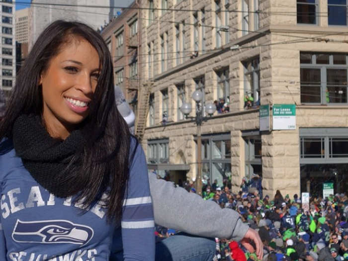 Ashley Lillian is dating Richard Sherman. She