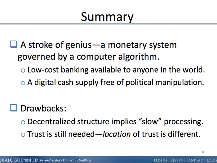 Andolfatto calls Bitcoin "a stroke of genius."