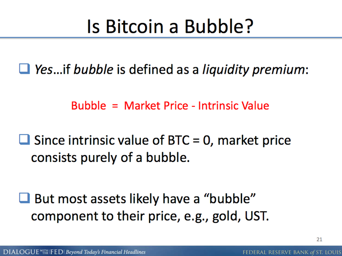 By some definitions, Bitcoin is a bubble.