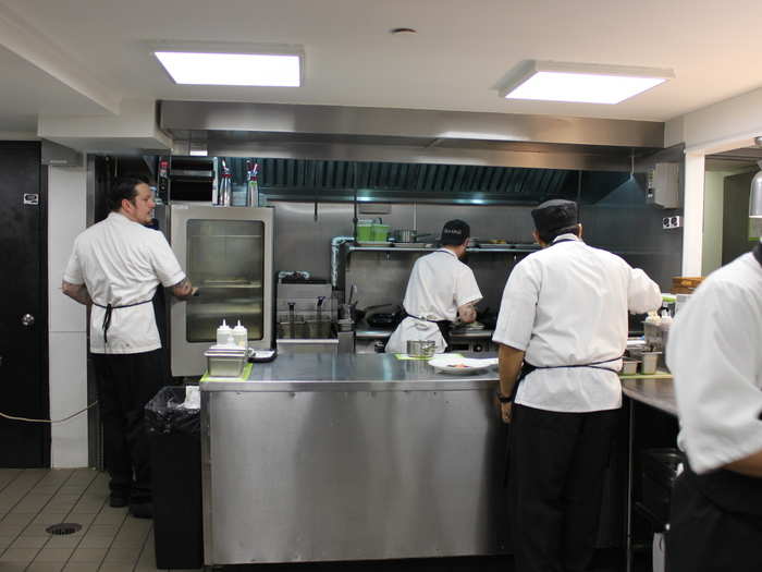 There was plenty of activity in the kitchen, but it stayed remarkably calm.