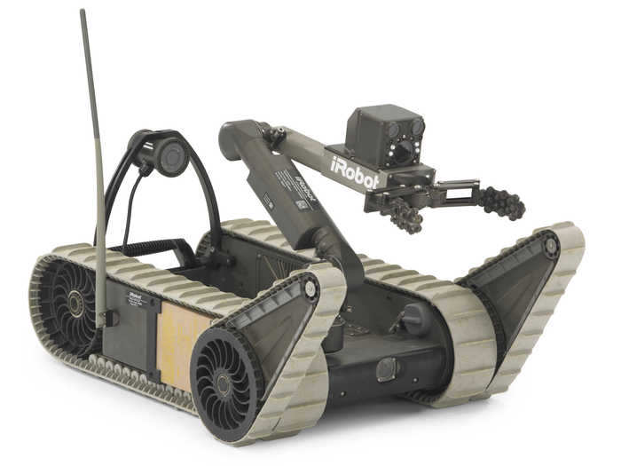 "SUGV" (pronounced "suhg-vee") stands for Small Unmanned Ground Vehicle.  You might consider SUGV a scaled-down counterpart to PackBot — it