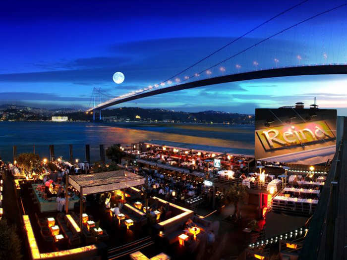 For a more sophisticated nightlife scene, the neighborhood of Ortaköy has chic nightclubs right on the Bosphorus, like the legendary Reina, which is frequented by trendy Istanbulites and celebrities like Tim Duncan and Kobe Bryant.