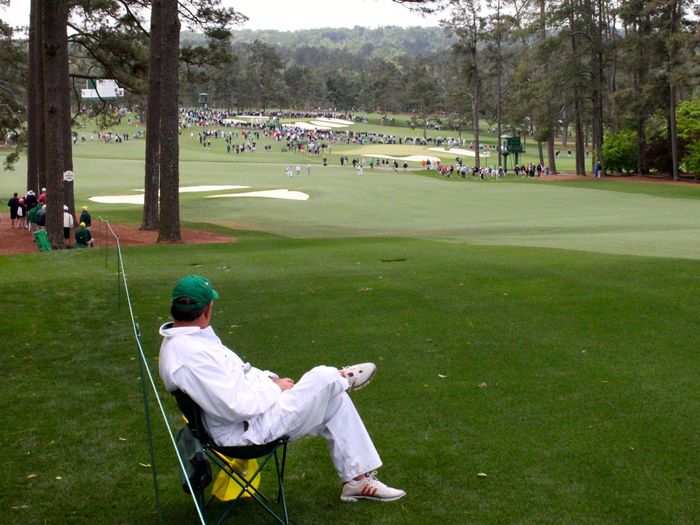 Back out on the course, this is at the mid-point of the eighth tee. On TV, you see so many trees lining the fairways that you don