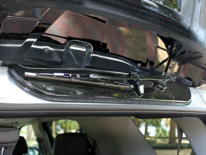 The rear wiper is tucked away, visible only when the glass portion of the tailgate is open.