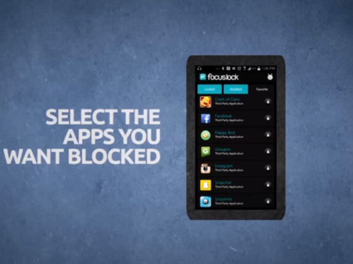 Focus Lock blocks all distractions from your phone.