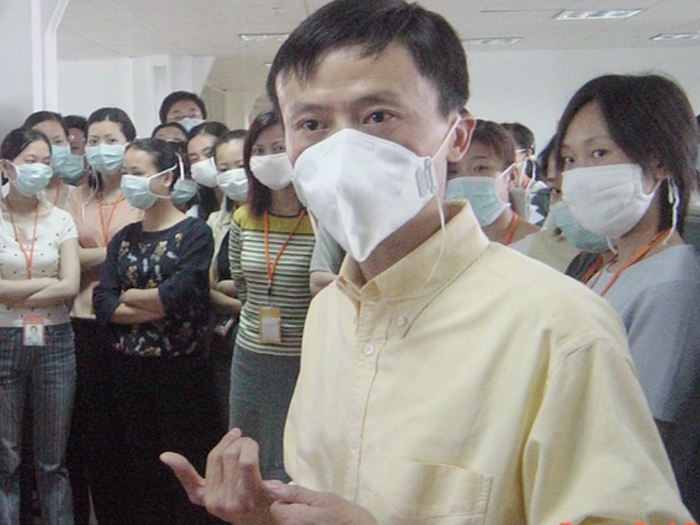 Everything was on the right track, until disaster struck. In 2002, an Alibaba employee was diagnosed with the deadly virus SARS and the whole staff had to be quarantined.