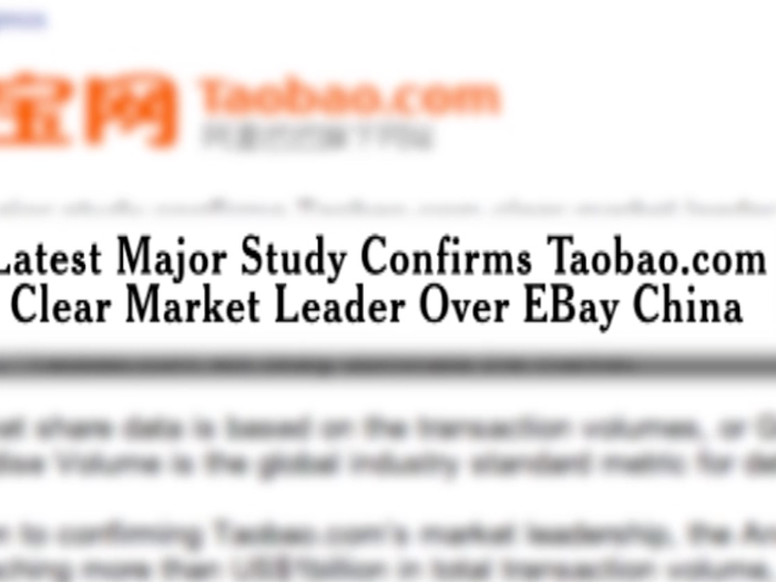 But, despite the scandal, Taobao finally passed eBay in market share in 2006!