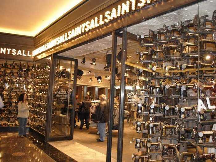 All Saints is a 10,000 square foot retail shop at the hotel and casino resort.