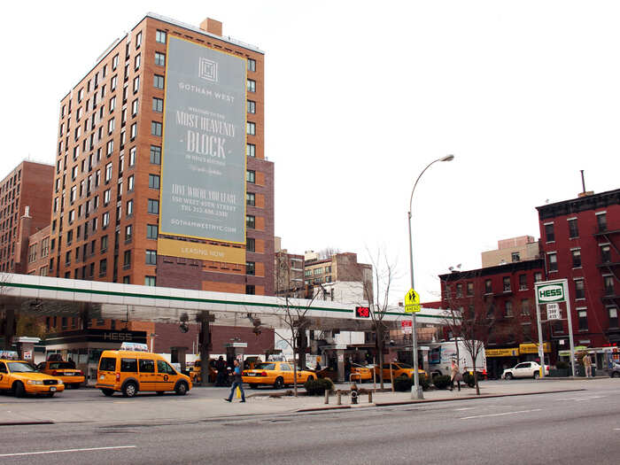 This dining destination exists because of its inconvenient address. The developers of Gotham West, the new luxury apartment complex sitting above and behind the market, aimed to lure renters by providing a quality, one-of-a-kind dining experience under their own roof.