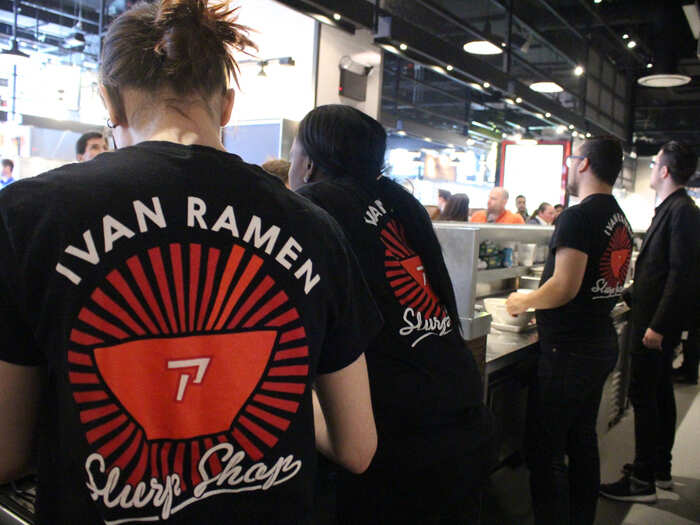 A trip to the Gotham West Market is not complete without slurping back a bowl of ramen at Ivan Ramen Slurp Shop, the heart and soul of the whole operation. Its chef Ivan Orkin has become a celebrity in the ramen-enthusiast community for his unique broth recipe, signature rye noodles, and unexpected background.