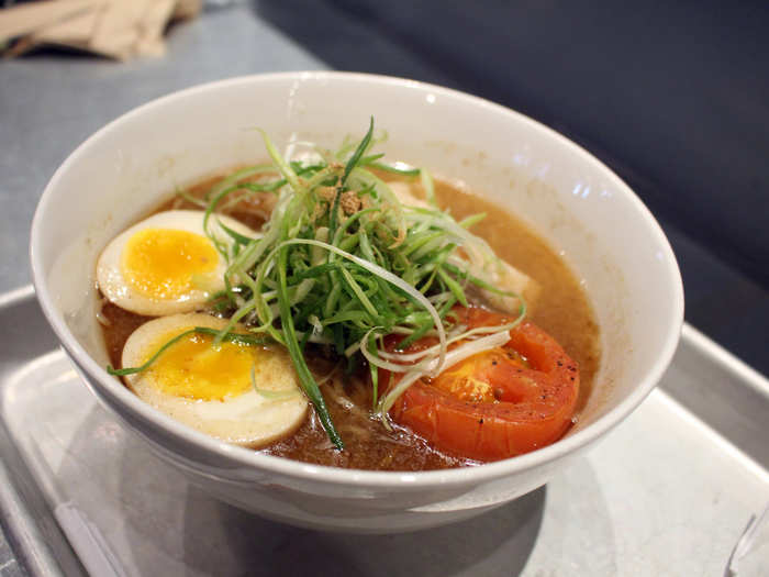 One of the more traditional ramens, the Classic Shio, is a flavor explosion starring sea salt, chicken, dashi double soup, pork chashu, and Orkin