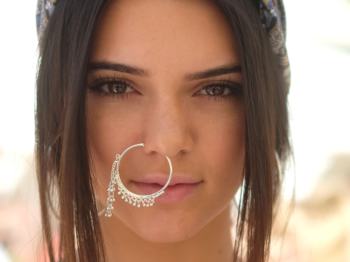 By day two, Kendall was sporting a massive nose ring.