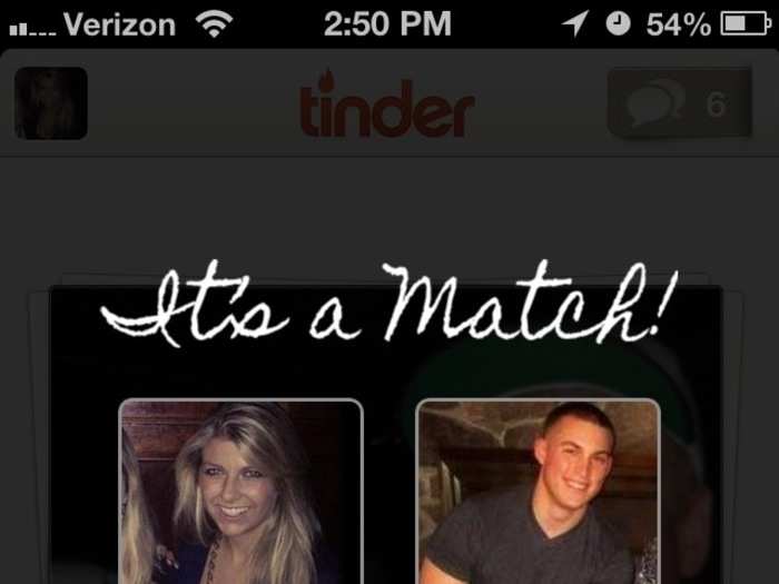 But our friend Valerie is not! She already found someone on Tinder.