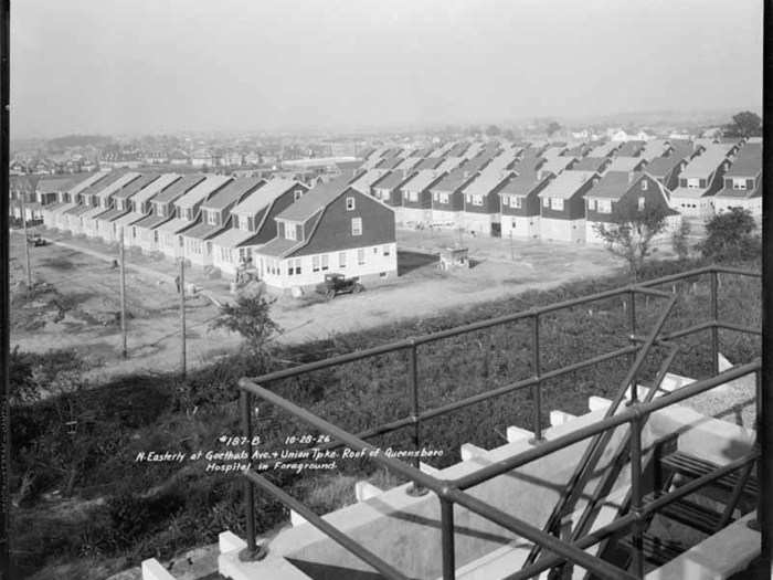 A new housing development in Jamaica, Queens, October 28, 1926.