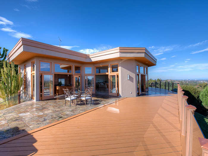 The deck is huge, with lots of space for entertaining guests.