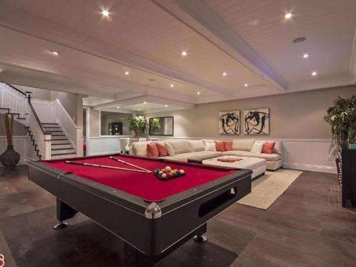 A lounge complete with a pool table