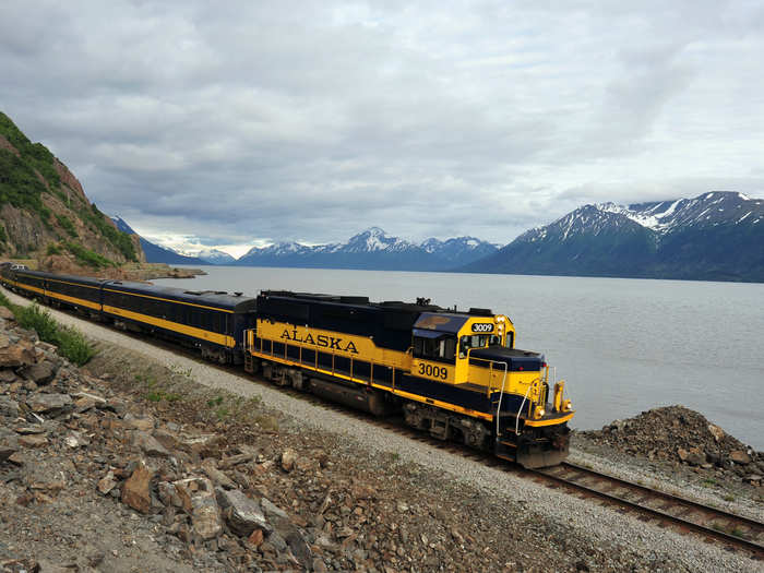 The Alaska Railroad is a major tourist attraction during the summer when the Denali Star takes passengers from Anchorage to Fairbanks, with stops in Denali National Park. The entire trip takes 12 hours.