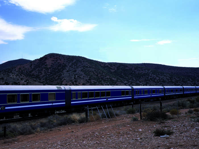 Called the "Five-Star Hotel On Wheels," the Blue Train in South Africa travels from Cape Town to Pretoria.