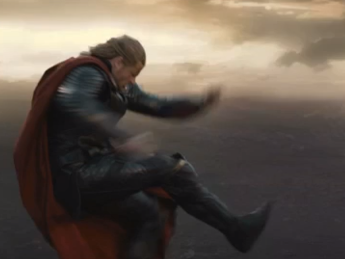 While it looks like Thor is getting tossed around ...