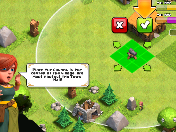 In order to protect your village, place your cannon in the center of the village.