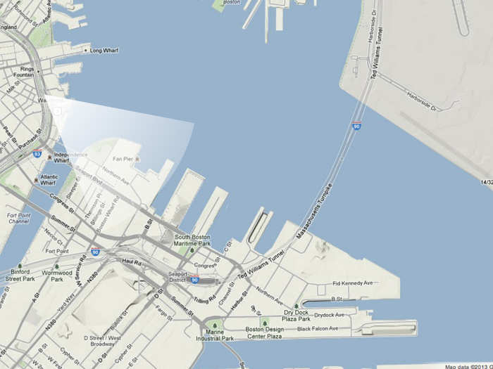 A map of Boston Harbor today.