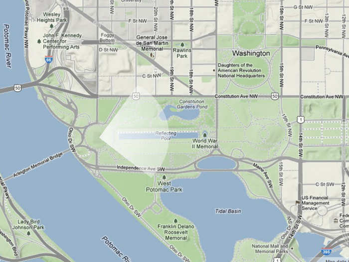 A map of the Washington Monument today.