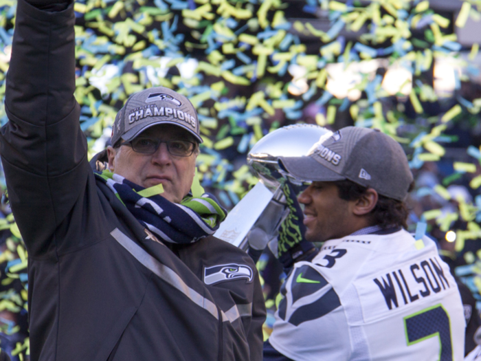 He threw an all-star Super Bowl party after the Seahawks won, starring himself.