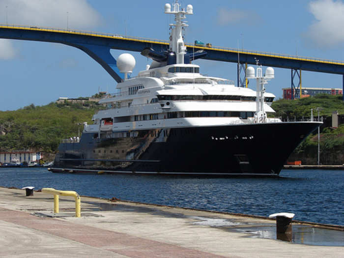 He owns not one, but two, huge yachts ...