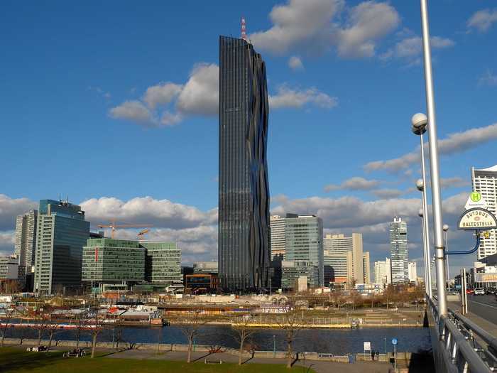 #2 DC TOWER 1 — This eco-friendly building in Vienna has water-saving showers and restrooms, and runs on green electricity. It