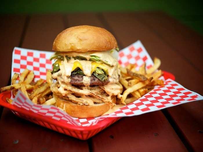 OREGON: Everything (except for the ketchup) is made in-house at Foster Burger, a lively Portland chain. The two stand-outs are the classic burger and the Burner, a beef burger served with fried onion straws, jalapenos, cheddar and American cheeses, shredded lettuce, and Sriracha.