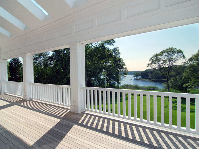 From the upstairs patio, you can see the 203-foot Georgica Pond front and the adjacent 17-acre meadow preserve. On the pond there is a wooden plank path to launch a small boat.