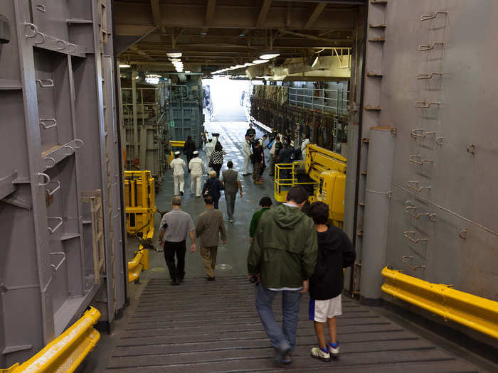 After the tech demonstration, we head further into the ship to see the prizes aboard — the vehicles and weapons equipment.