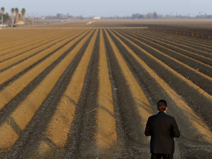 And fields have gone dry.