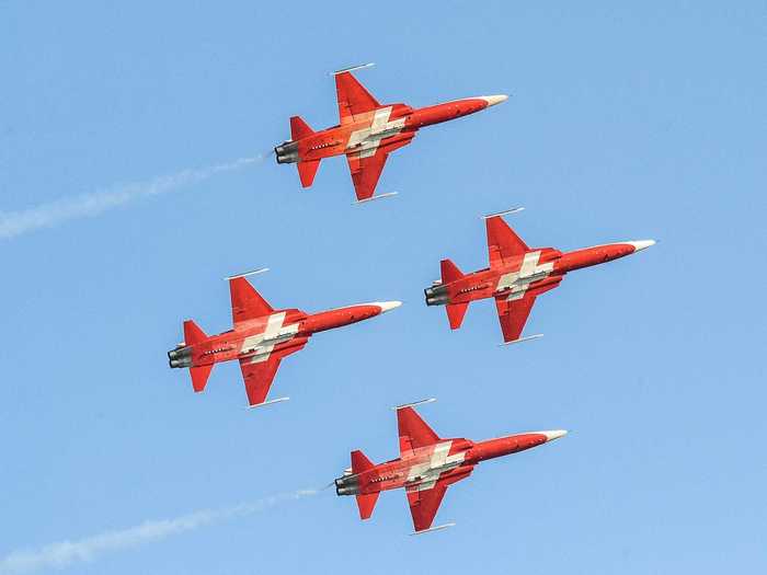 Flying U.S. built Northrop F-5Es, they captivated the crowd.