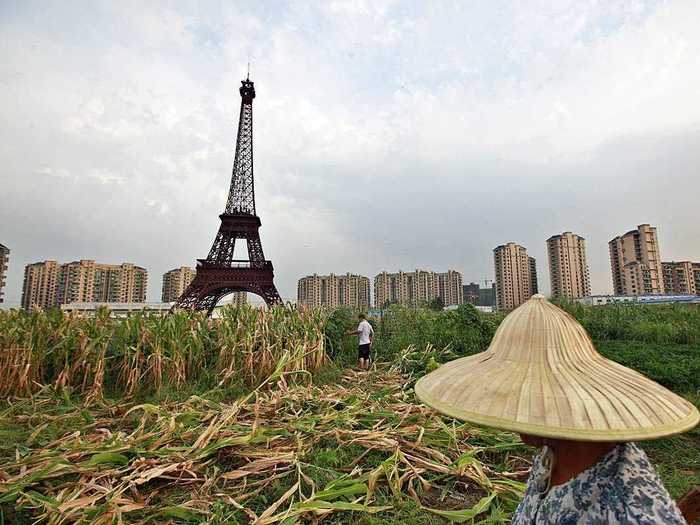 PARIS: Tianducheng was built to replicate Paris and included a 354-foot replica of the Eiffel tower.