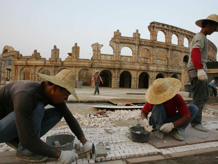 ITALY: A replica of the Roman Colosseum is built in Macau, a special administrative region of China.