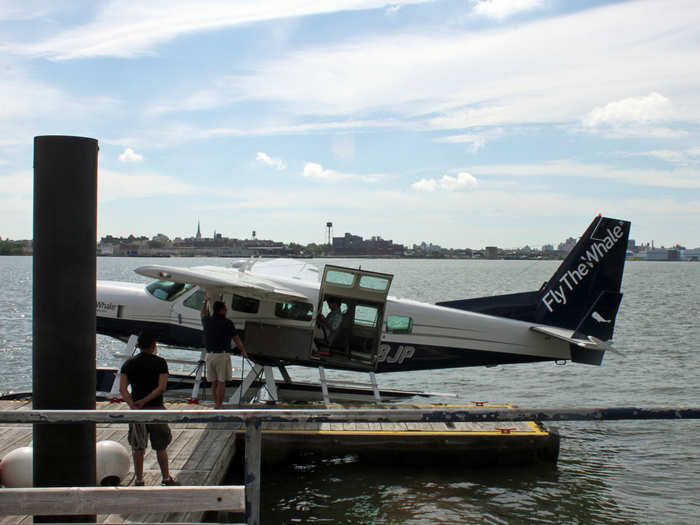 Our large group of reporters filled two seaplanes, which can hold eight passengers each.