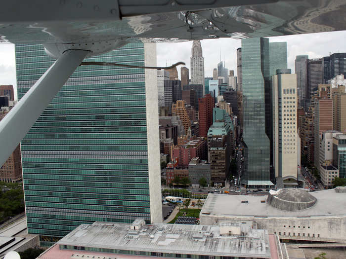 Coming back up the East River, we were eye-to-eye with the United Nations.