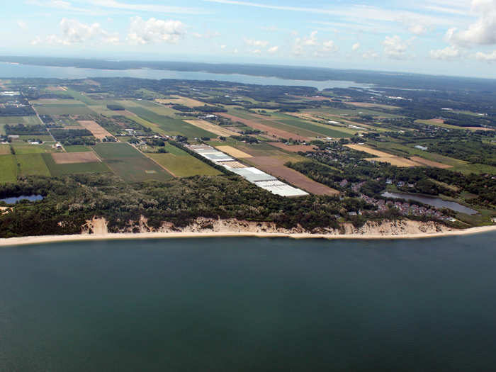 We passed acres and acres of Hamptons farmland.