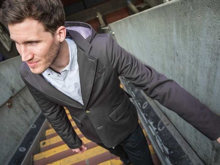 The Corporate Raider Hooded Blazer transitions easily from the office to the outdoors. It