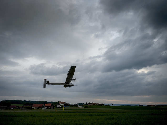 Wing-mounted solar cells power the craft