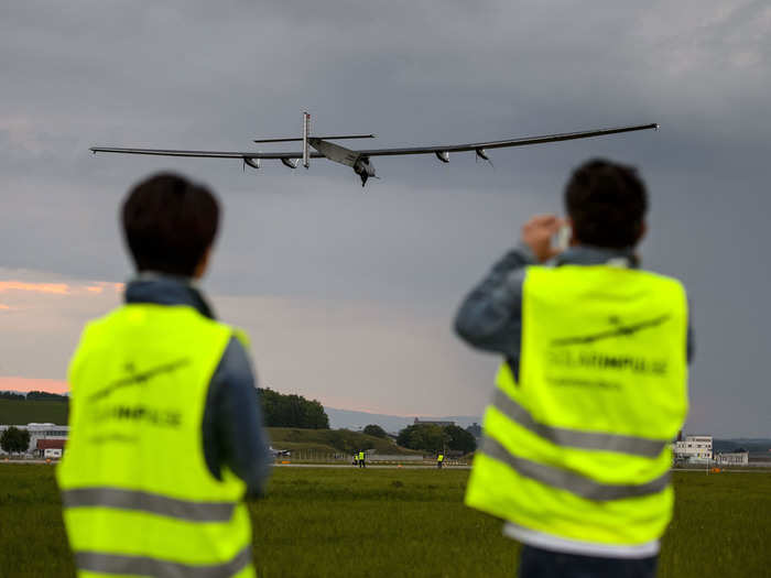 Even though it has the wing span of a jumbo jet, the Solar Impulse 2 weighs no more than an average family car.