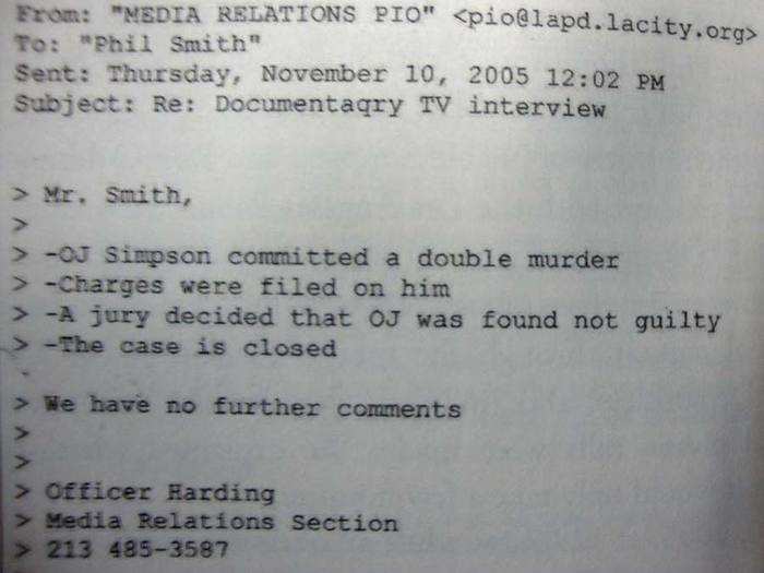 The LAPD found 15 separate unidentified fingerprints at the crime scene (none belonged to O.J. and police never compared Jason