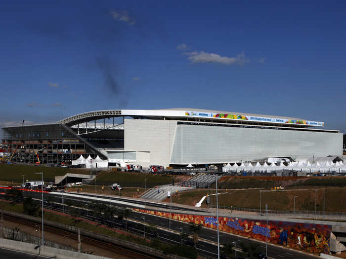 More construction work is ahead. The capacity will be reduced to 45,000 after the World Cup.