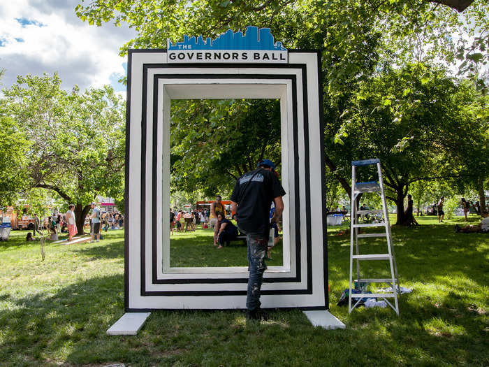 On Friday afternoon, festival workers were putting the finishing touches on the grounds.