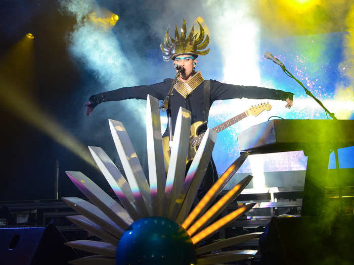 Empire of the Sun was sporting some funky costumes during their Sunday evening set.